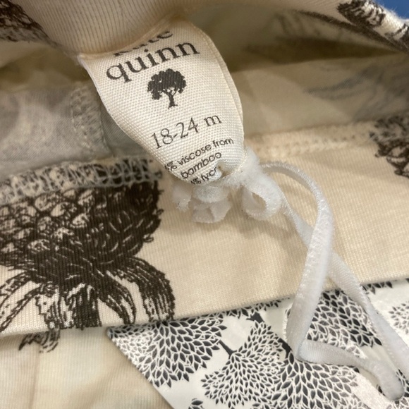 Quinn Cream Pineapple Print Leggings bamboo size 18/24m baby - Picture 2 of 2